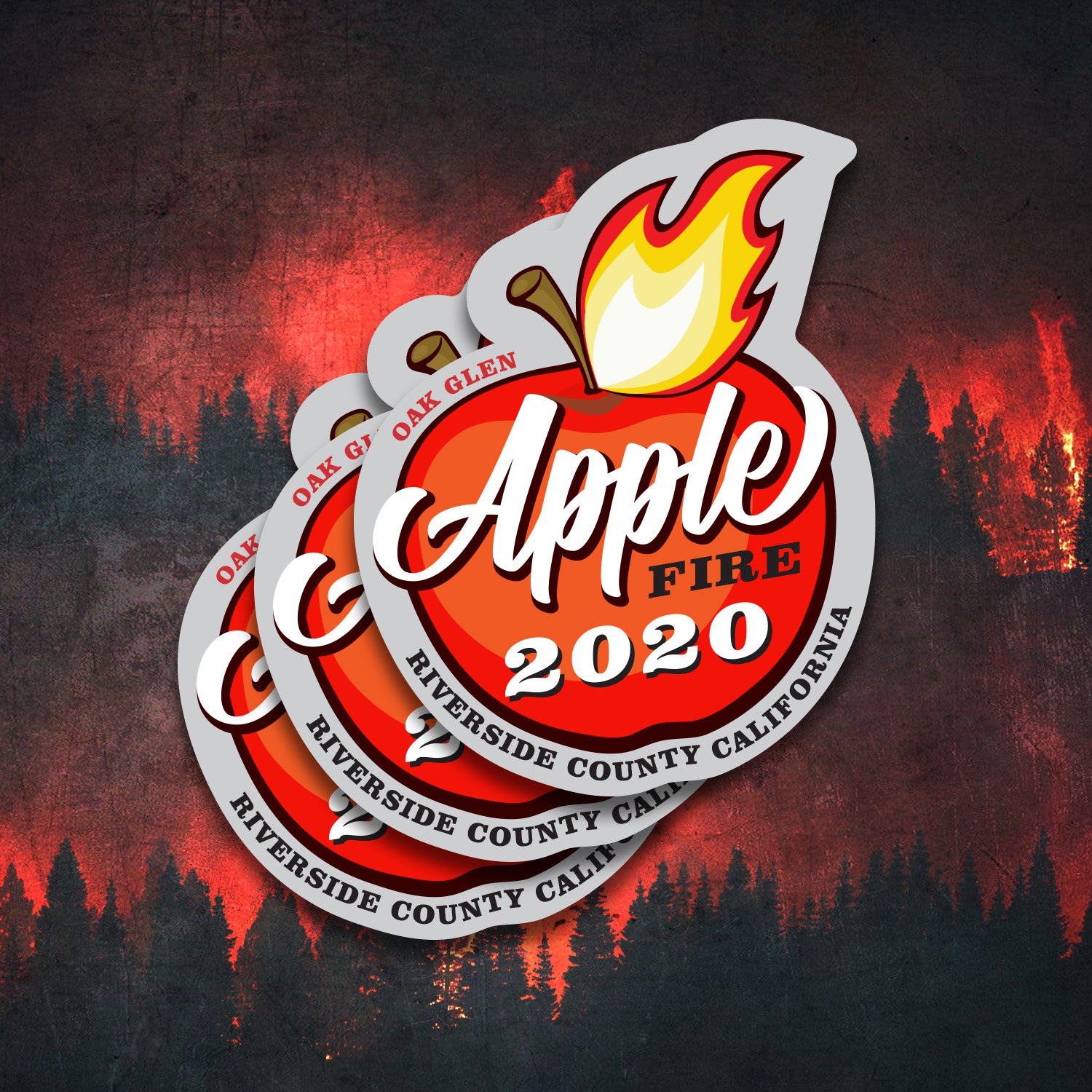APPLE Fire Sticker - 3-Pack